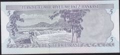 6.Emisyon 2.Tertip 5 Lira K50 221999 Çil