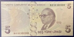 9.Emisyon 2.Tertip 5 Lira B618 380 380 Çilaltı Çil Tekrarlayan Numara