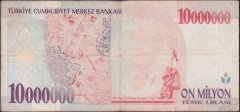7.Emisyon 10 000 000 Lira A30 793214 Çok Temiz