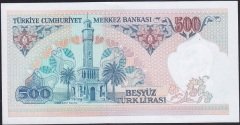 7.Emisyon 2.Tertip 500 Lira C53 920506 Çil