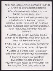 Süper 21 Kazı Kazan Kartı Kupa 7