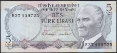 6.Emisyon 2.Tertip 5 Lira K37 459725 Çilaltı Çil