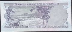 6.Emisyon 2.Tertip 5 Lira K37 459725 Çilaltı Çil