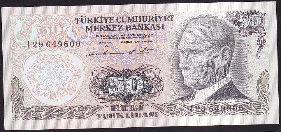 6.Emisyon 1.Tertip 50 Lira I29 649800 Çilaltı Çil