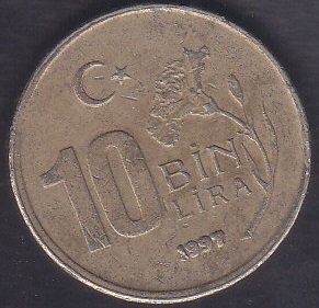 1997 YILI 10 BİN LİRA ( KALIN BASKI )