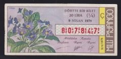 1978 9 NİSAN ÇEYREK BİLET