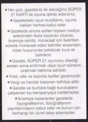 Süper 21 Kazı Kazan Kartı Kupa Papaz