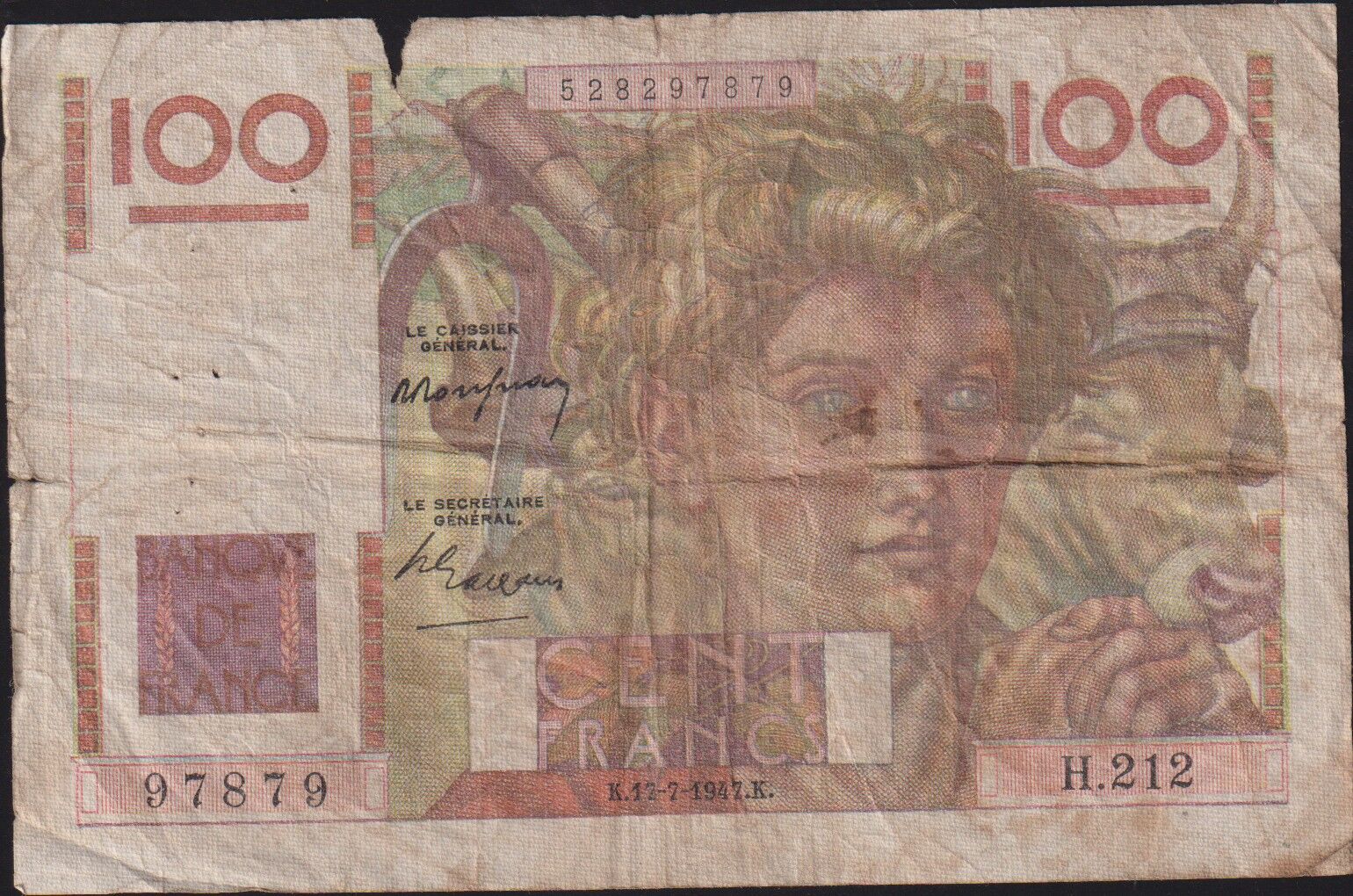 Fransa 100 Frank 17 Temmuz 1947 Haliyle