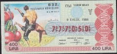 1984 9 Eylül Yarım Bilet - Y Serisi
