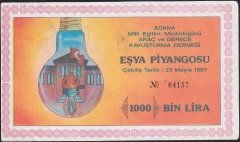 Adana MEB Eşya Piyangosu 1987