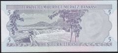 6.Emisyon 2.Tertip 5 Lira K33 439904 Çil
