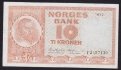 NORVEÇ 10 KRON 1972 ÇÇT +
