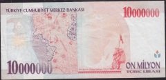 7.Emisyon 10 000 000 Lira A02 949428 Çok Temiz +