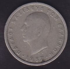 Yunanistan 2 Drahmi 1957