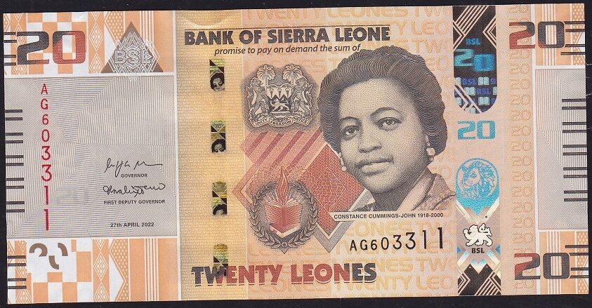 Sierra Leone 20 Leones 2022