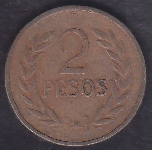 KOLOMBİYA 2 PESOS 1977