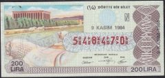 1984 9 Kasım Çeyrek Bilet - N Serisi