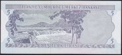 6.Emisyon 2.Tertip 5 Lira K25 442999 Çil