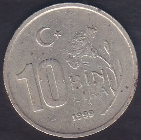 1999 YILI 10 BİN LİRA eski kağıt para değerleri