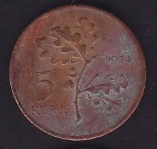 1974 Yılı 5 Kuruş