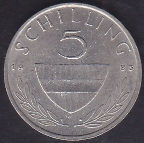AVUSTURYA 5 SİLİNG 1983 eski para değerleri