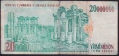 7.EMİSYON 20 000 000 LİRA C14 424484 TEMİZ eski kağıt para değerleri