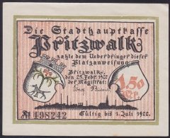 ALMANYA 1.50  MARK NOTGELD 1922 ÇİLALTI ÇİL