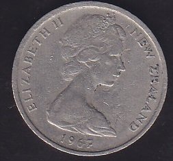 YENİ ZELLANDA 5 CENTAVOS 1967