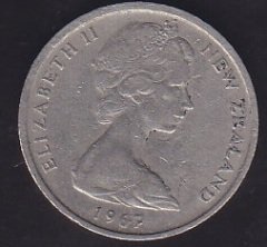 YENİ ZELLANDA 5 CENTAVOS 1967