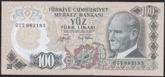 6.EMİSYON 2.TERTİP 100 LİRA G77 883183 ÇÇT +