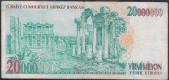 7.EMİSYON 20 000 000 LİRA C18 781702 ÇOK TEMİZ