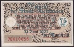 Almanya 75 Pfennig Notgeld 1921 Çil