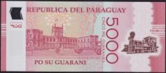Paraguay 5000 Guaranies 2022 Çil Pick 234d Polimer