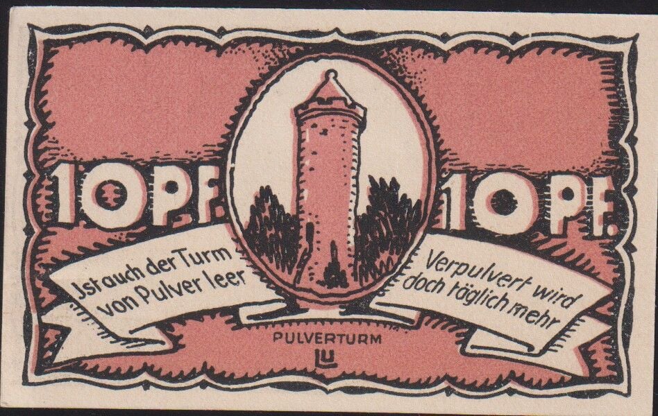 Almanya 10 Pfennig Notgeld 1921 Çil