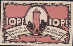 Almanya 10 Pfennig Notgeld 1921 Çil