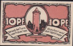 Almanya 10 Pfennig Notgeld 1921 Çil