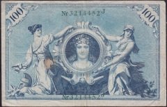 Almanya 100 Mark 1908 Çok Temiz