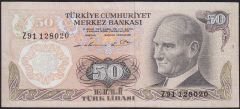 6.Emisyon 1.Tertip 50 Lira Z91 128020 Çok Temiz+