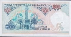 7.Emisyon 1.Tertip 500 Lira B11 628287 Çil