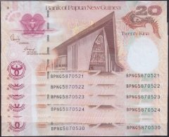 PAPUA NEW GUİNEA 20 KINA 2008 ÇİL - 10 ADET SERİ TAKİPLİ