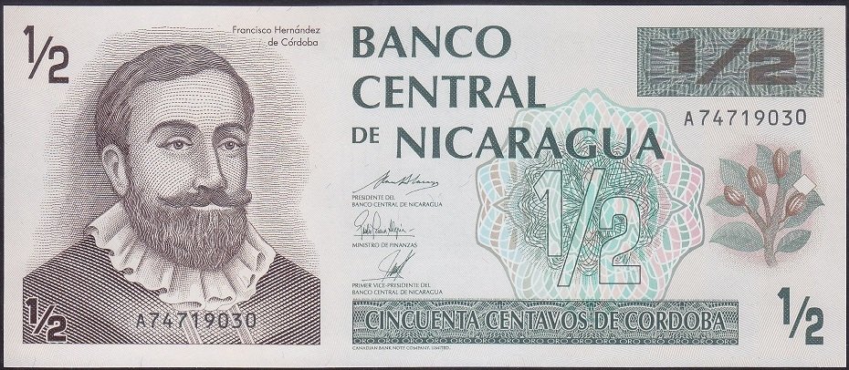 NİKARAGUA 1 / 2 CORDABAS 1992 ÇİLALTI ÇİL