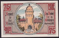 Almanya 75 Pfennig Notgeld 1921 Çil
