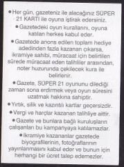 Süper 21 Kazı Kazan Kartı Karo 4