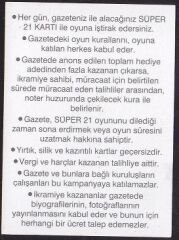 Süper 21 Kazı Kazan Kartı Karo 4