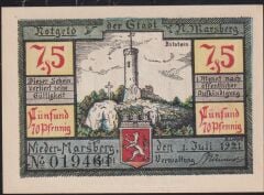 Almanya 75 Pfennig Notgeld 1921 Çil