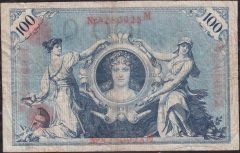 Almanya 100 Mark 1908 Çok Temiz
