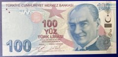 9.Emisyon 4.Tertip 100 Lira F001 389120 Çil