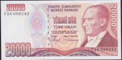 7.EMİSYON 1.TERTİP 20000 LİRA E16 089243 ÇİL