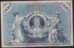 Almanya 100 Mark 1908 Çok Temiz