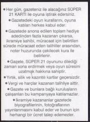 Süper 21 Kazı Kazan Kartı Sinek Kız